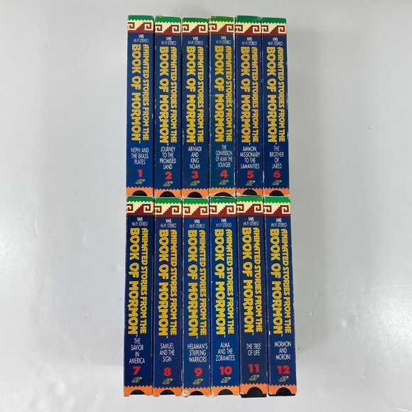 Animated Stories From The Book Of Mormon 12 VHS Lot Complete Set - Picture 2 of 5